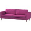 Dekoria Poťah na sedačku Karlstad (rozkladací, 3-miestny, krátky), cyklamenová, 224 x 89 x 64 cm, Etna, 705-23
