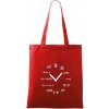 Matematické hodiny - Taška bavlnená - 42 x 38 cm ( Červená )