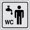 Nalepovacia tabuľka na dvere - Umývárna, WC muži