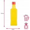 Sklenená fľaša so šrobovacím uzáverom 20,5x5 cm MOSKVA 0,25 L