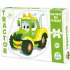 DOHÁNY Podlahové obrysové puzzle Traktor 12 dielikov