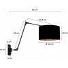 Steinhauer Nástenné svetlo Prestige Chic čierna/čierna-zlatá Výška 90 cm - 3986ZW