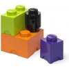 Úložný box LEGO úložné boxy Multi-Pack 4 ks - fialová, čierna, oranžová, zelená (5711938248468)