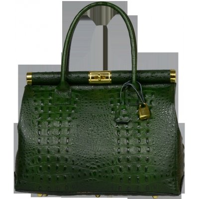 kožená kabelka Laureta Verde Cocco zelená