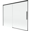 Mexen Rox, 2-krídlová posuvná vaňová zástena 190 x 150 cm, 8mm číre sklo, čierny matný profil, 8C9-190-001-70-00
