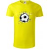 Futbalová lopta v triku - Tričko z organickej bavlny - XL ( Citrónová )