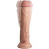 Diaľkovo ovládaný mäkký silikónový vibrátor s tvrdším jadrom 9 palcov Dual Density Vibe Cock Light King Cock