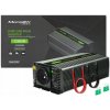 Menič napätia Monolith 600 W / 1200 W 12 V na 230 V Čistý sínus Qoltec