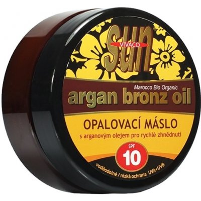VIVACO SUN Argan Oil opaľovacie maslo SPF 10 s argánovým olejom pre rýchle zhnednutie 200ml