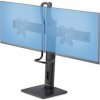 StarTech.com Crossbar Dual Monitor Desk Stand, Double 27inch Screens/VESA - Stojan - pro 2 monitory - plast, hliník, ocel - černá - velikost obrazovky: 17