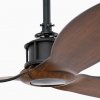 FARO BARCELONA Stropný ventilátor Just Fan M čierna/drevo tmavá - 33395