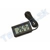 Digitálny senzor teploty s displejom rôzne typy - Čierny + kábel