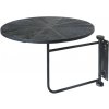 Chic Antique Čierny antik drevený okrúhly nástenný stôl Wall Table - Ø 35*45 cm - Chic Antique