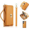 Multifunkčné peňaženkové puzdro Crossbody na Samsung Galaxy S24 Ultra 5G - Oranžová