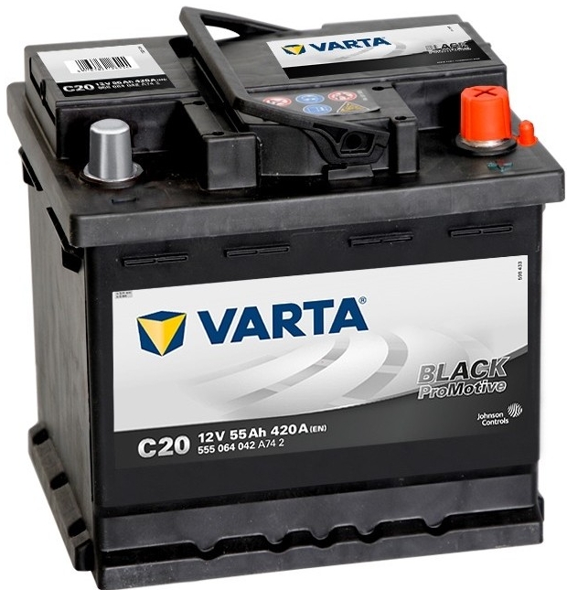 Varta Promotive Black 12V 55Ah 420A 555 064 042 od 63 € - Heureka.sk