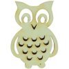 Drevená dekorácia výrez sovička 6 cm