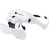 TOOLCRAFT 2469761 okuliare s lupou s LED osvetlením, Zväčšenie: 3.5 x, 2.5 x, 2.0 x, 1.5 x, 1.0 x, Veľkosť objektívu: (d x š) 95 mm x 34 mm; 2469761