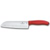 Victorinox - Kuchynský nôž Santoku SWISS CLASSIC 17 cm červený 6.8521.17C1B