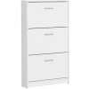 BRW Botník na topánky NEPO PLUS SFB3K dub noble/biela 70 cm x 120.5 cm x 17.5 cm