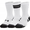 Vysoké funkčné ponožky Under Armour PERF TECH NOV CREW (3 PACK) biele 1379515-101 - XL