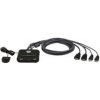 ATEN 2-port mini HDMI KVM USB, integrované kabely, tlačítko pro přepínání CS-22HF