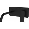 Teorema Edge- Umývadlová batéria pod omietku, komplet, výtok 220 mm, výpusť CLICK čierna 8E312BB