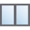 ARON Plastové okno dvojkrídlové so štulpom Basic biele/antracit 1300 x 1600 mm