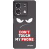 Picasee silikónový čierny obal pre Xiaomi Redmi Note 13 4G - Angry Eyes - Transparent