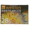 MED TRUST Handelsges. m. b. H. Wellion SAFETYLANCETS 28G - Lanceta bezpečnostná hĺbka vpichu 1,5 mm sterilná jednorázová 1x25 ks