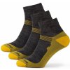 Zulu ponožky Merino Lite Women 3 pack sivá/žltá