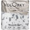 KOLORKY DELUXE VELVET jednorazové EKO plienky so zamatovým povrchom bodky XL (12-16 kg) 17 kusov