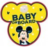 Seven Tabuľka do auta s prísavkou Dieťa v aute - BABY ON BOARD - MICKEY MOUSE - Mickey