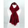 100% kašmírový šál veľký tmavočervený