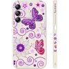 TopQ Zadný kryt Design na Samsung A34 Fialoví motýliky