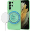 Techsuit SoftFlex MagSafe – puzdro na Samsung Galaxy S21 Ultra 5G – mätovozelený