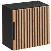 CMD Skrinka do kúpeľne XILO BLACK WOTAN 83-01-D-1D čierne/dub wotan MDF/laminát 34.6 cm x 34.6 cm x 21.6 cm