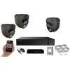 MS AI hybrid Light IP 3 kamerový set so switchom 5 Mpix GDome (6142K3B) (Monitorrs Security)