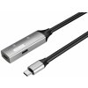 Premiumcord ku31rep15al USB-C repeater a prodlužovací Male-Female, 5Gbps, 15m, stříbrný