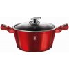 BERLINGERHAUS Kastról s mramorovým povrchom a pokrievkou 30 cm Burgundy Metallic Line BH-6192