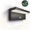 Philips 8720169257399 UltraEfficient Bustan vonkajšie nástenné svietidlo so senzorom PIR LED 3,8W/800lm 2700K IP44 antracit