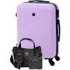Zvýhodněný set BERTOO Milano I. - světle fialový Cestovní kufr S, Kabelka Sara, Peněženka Laura