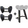 Set nastaviteľných činiek TUNTURI MX55 Select 2x 25 kg so stojanom
