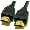 Video kábel HDMI samec - HDMI samec, HDMI 1.4 - High Speed with Ethernet, 2m, pozlatené konektory, čierny, Logo blister