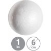 Guľa - polystyrénová 6 cm, 1ks