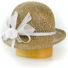 Karpet Dámsky klobúk zdobený sinamay - biela-57