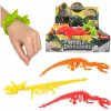 Teddies Náramok dinosaurus naťahovací mačkací silikón 22cm 4 farby