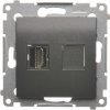 Zásuvka HDMI jednoduchá Simon 54 premium modul antracit