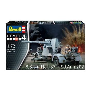 Revell Plastic ModelKit military 03325 8 8 cm Flak 37 + Sd.Anh.202 18-03325 1:72