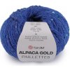 Pletacia priadza Alpaca Gold s flitrami 50 g - 1 ks 5 (9309) modrá královská