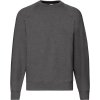 Fruit of the Loom Mikina Classic Raglan Sweat, raglánová COT-162216t3703 L Melír šedá tmavá